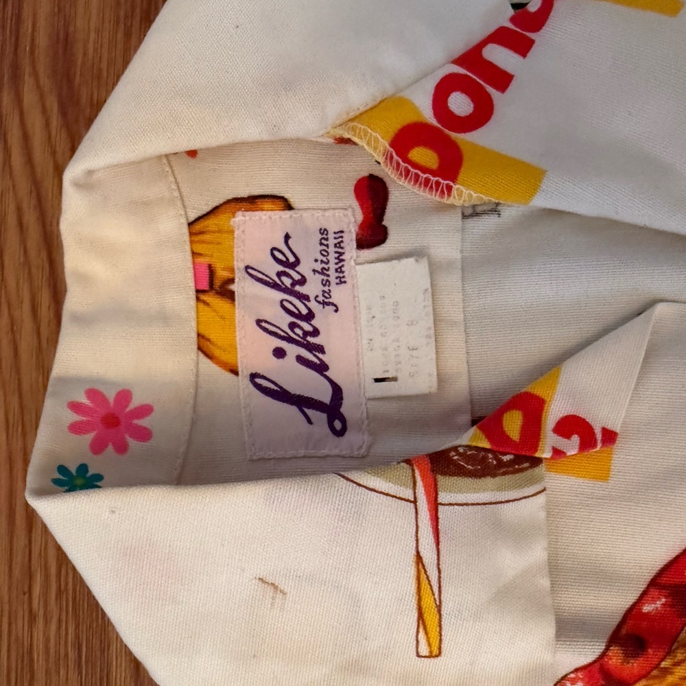 White McDonald’s Print Button-Down Shirt - Picture 4 of 5